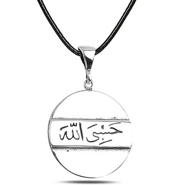 %title% - Gümüş Arapça Hasbiyallah Yazılı Kolye