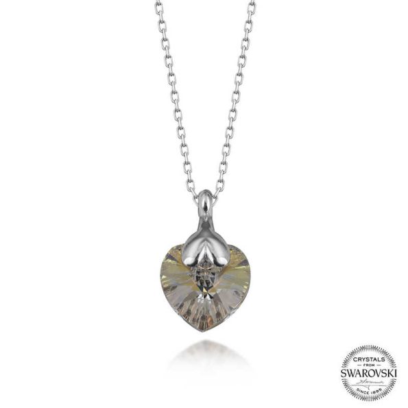%title% - Swarovski Crystal Taşlı Gümüş Kalp Kadın Kolye